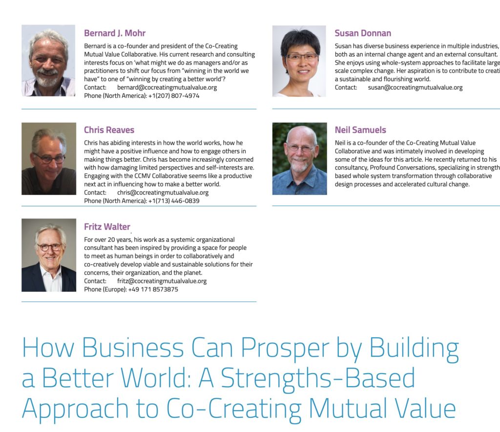 How Business Can Prosper by Building a Better World article heading